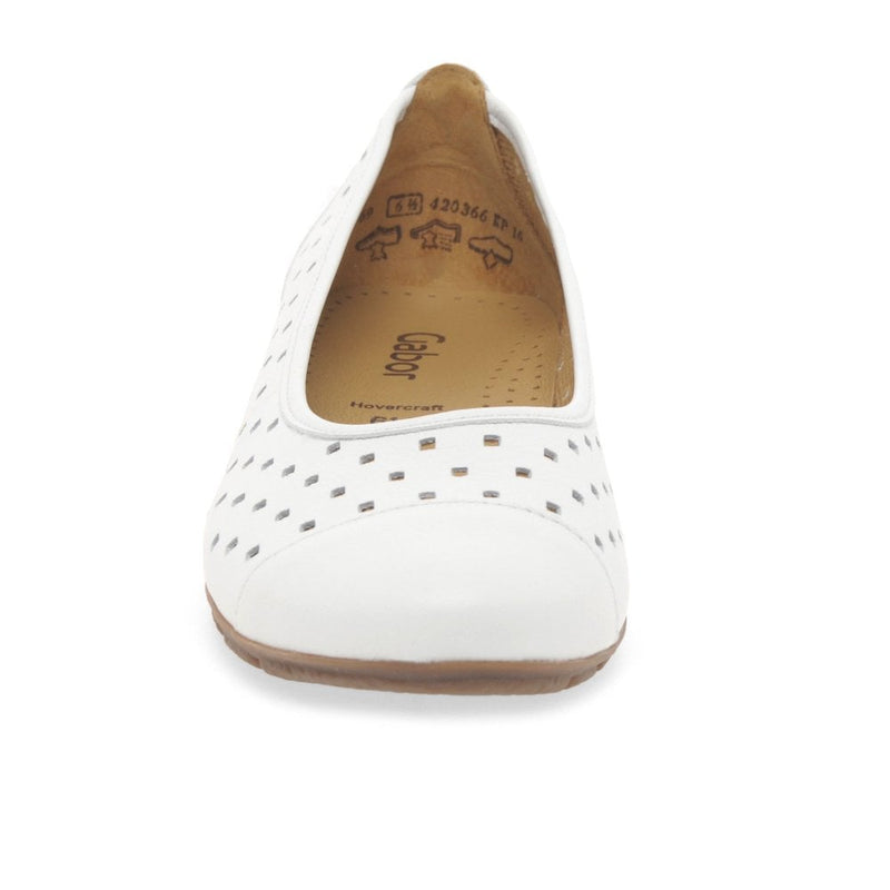 Gabor Ballerina Flats White
