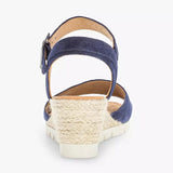 Gabor Nieve Wide Fit Wedge Sandals, Marine
