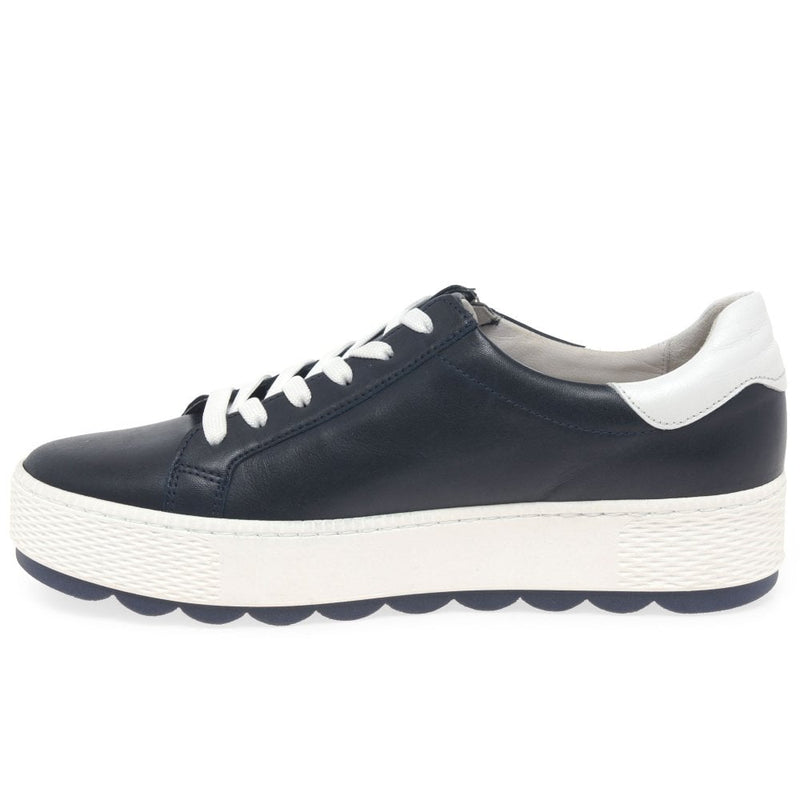 Gabor Platform Zip Trainer Midnight White