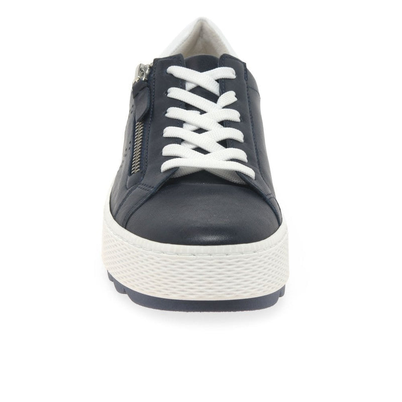 Gabor Platform Zip Trainer Midnight White
