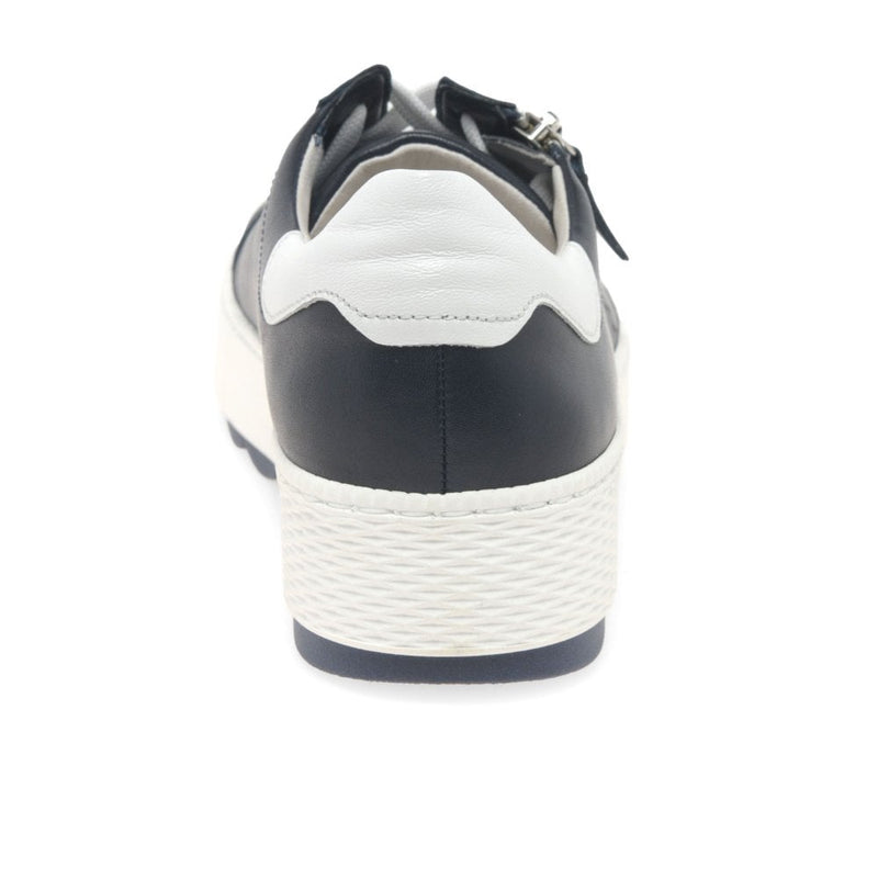 Gabor Platform Zip Trainer Midnight White