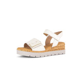 Gabor Shout Ladies Wedge Heel Sandals in Cream