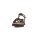 Gabor Shout Ladies Wedge Heel Sandals in Leopard Print Suede