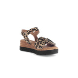 Gabor Shout Ladies Wedge Heel Sandals in Leopard Print Suede