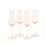 Gallery Direct Flute Glass In Pink, 4pk