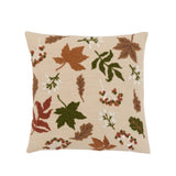 Gallery Direct Leaves Embroidered Cushion In Cream