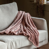Gallery Direct Super Soft Flannel Fleece Throw In Pink