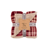 Gallery Direct Tartan Sherpa Throw In Mulberry