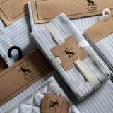 Gallery Direct Woven Striped Napkin 4 pk In Grey
