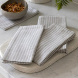 Gallery Direct Woven Striped Napkin 4 pk In Grey