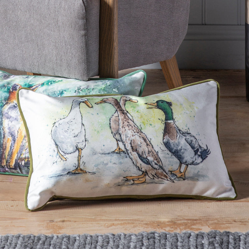 Gallery Watercolour Ducks Cushion