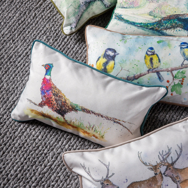 Gallery Watercolour Pheasant Cushion