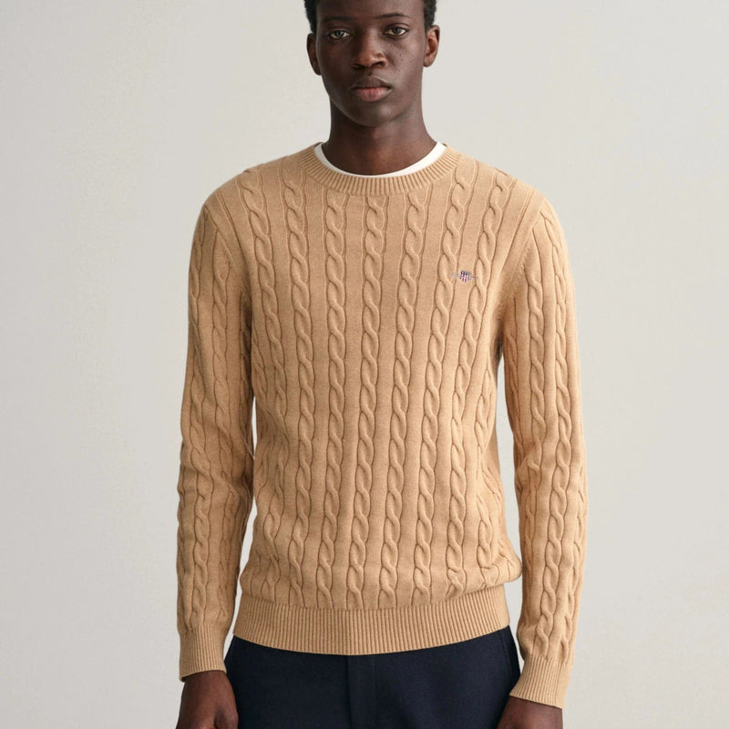 Cotton cable knit hot sale sweater