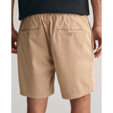 GANT Drawstring Logo Shorts in Dark Khaki