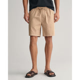 GANT Drawstring Logo Shorts in Dark Khaki