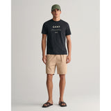GANT Drawstring Logo Shorts in Dark Khaki