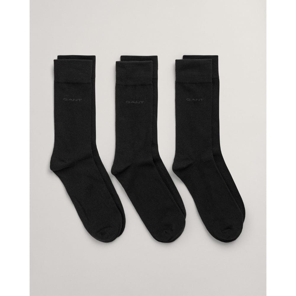 Gant 3-Pack Soft Cotton Socks in Black