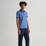 GANT 4-Color Oxford Piqué Polo Shirt Day Blue