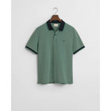 GANT 4-Color Oxford Piqué Polo Shirt In Deep Green