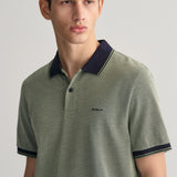 Gant 4-Color Oxford Piqué Polo Shirt in Pine Green