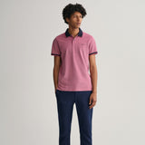 GANT 4-Color Oxford Piqué Polo Shirt Magenta Pink