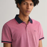 GANT 4-Color Oxford Piqué Polo Shirt Magenta Pink