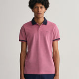 GANT 4-Color Oxford Piqué Polo Shirt Magenta Pink