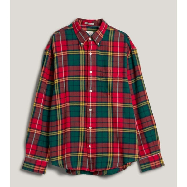 GANT 75th Anniversary Twill Tartan Shirt In Bright Red