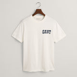 GANT Arch Script Graphic T-Shirt in Eggshell