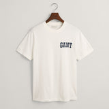 GANT Arch Script Graphic T-Shirt in Eggshell