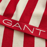 GANT Block Striped Beach Towel in Bright Red