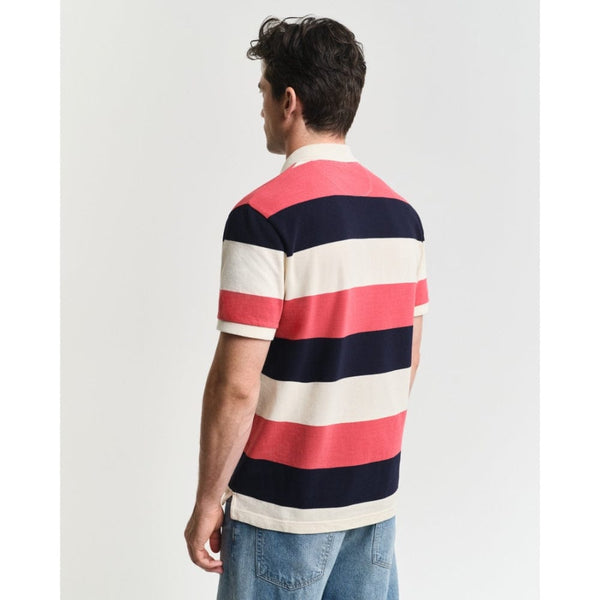GANT Block Striped Piqué Polo Shirt