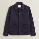 GANT Brushed Twill Overshirt In Evening Blue