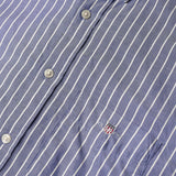 GANT Brushed Twill Stripe Shirt In College Blue