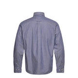 GANT Brushed Twill Stripe Shirt In College Blue