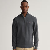 GANT Casual Cotton Half-Zip Sweater in Abstract Melange