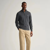 GANT Casual Cotton Half-Zip Sweater in Abstract Melange