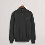 GANT Casual Cotton Half-Zip Sweater in Abstract Melange