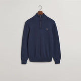 GANT Casual Cotton Half-Zip Sweater In Marine