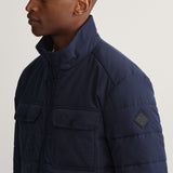 GANT Channel Quilted Windcheater Jacket in Evening Blue