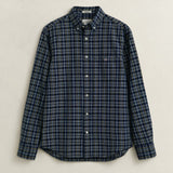 GANT Checked Archive Poplin Shirt In Indigo