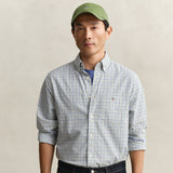 GANT Checked Classic Poplin Regular Shirt In Herb Green