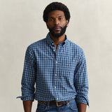 GANT Checked Regular Fit Shirt In Indigo