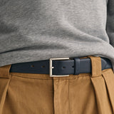 GANT Classic Leather Belt in Classic Blue