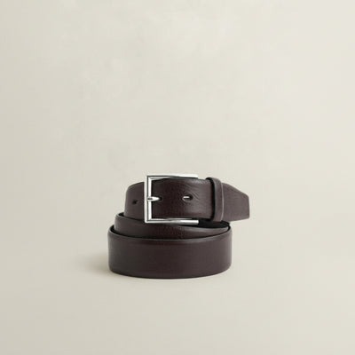 GANT Classic Leather Belt In Rich Brown