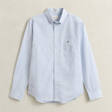 GANT Classic Poplin Gingham Shirt Regular In Light Blue