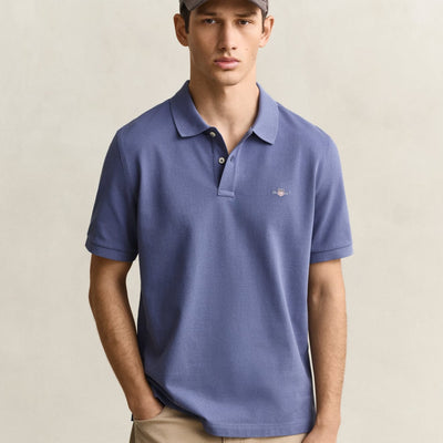 GANT Classic Regular Polo Shirt In Blue Horizon