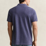GANT Classic Regular Polo Shirt In Dark Jeans Blue Melan