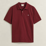 GANT Classic Regular Polo Shirt In Deep Grape Wine