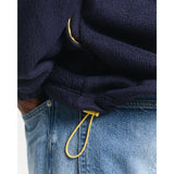 Gant Colour Block Fleece In Evening Blue